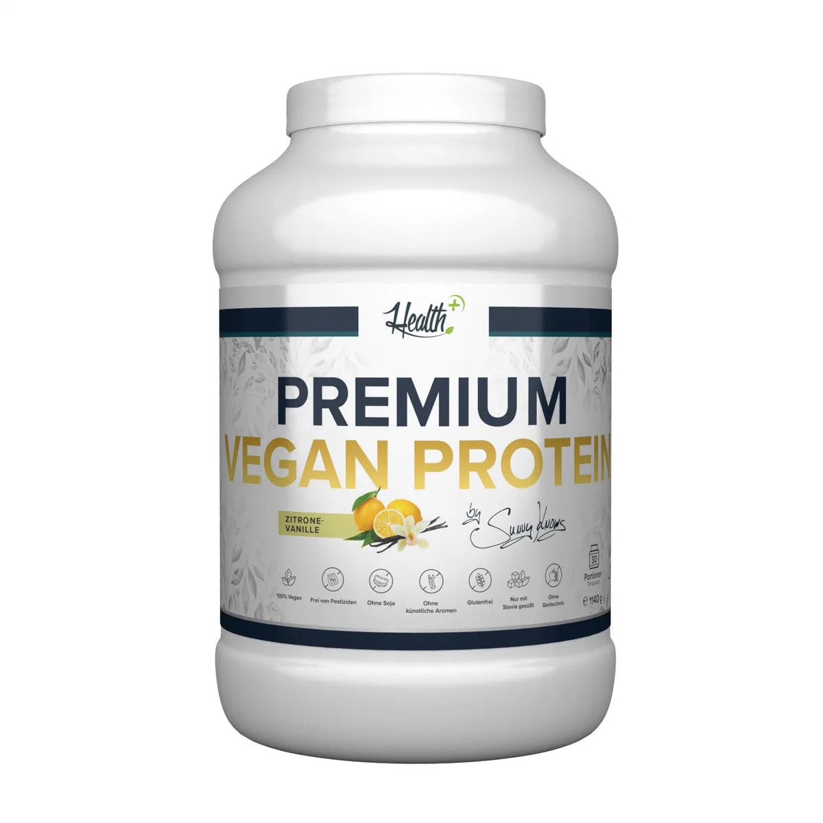 HEALTH+ Premium Vegan Protein 1140g Erbeere & Vanille – Bild 3
