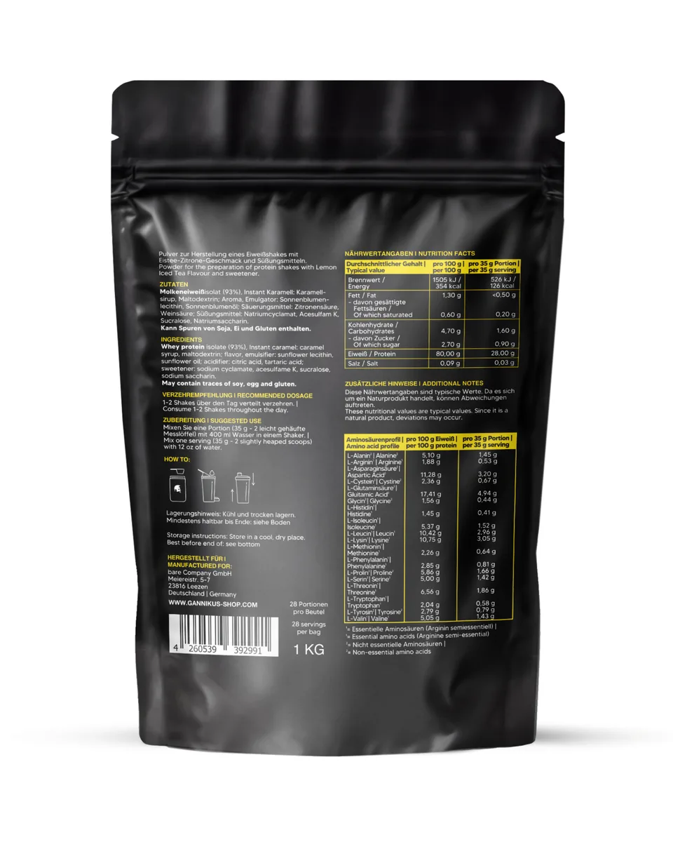 VERUM JUICE - 1kg Eistee Zitrone – Bild 2