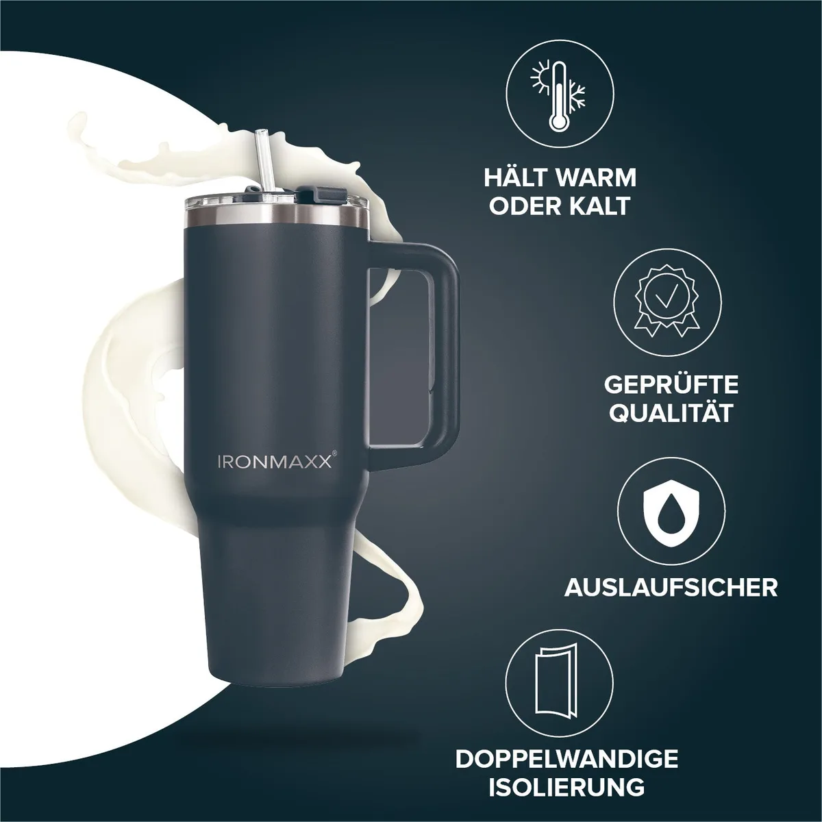 IronMaxx Cup V3.0 (1200ml) - Anthrazit – Bild 5