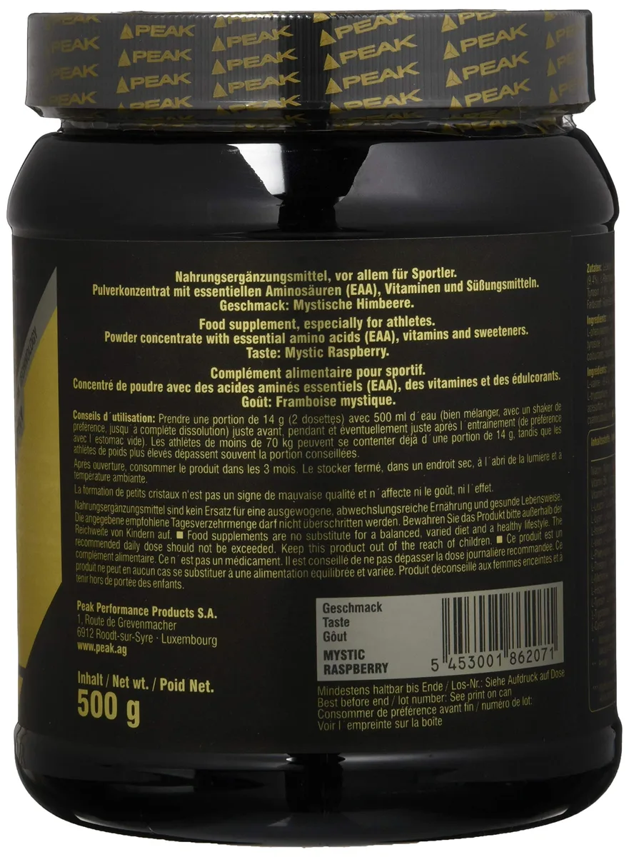 EAA - TS-Technology - 500g Geschmack Mystic Raspberry I Pulver I alle essentiellen Aminosäuren I Muskelaufbau I schnell resorbierbar I vegan I B - Vitamine – Bild 2