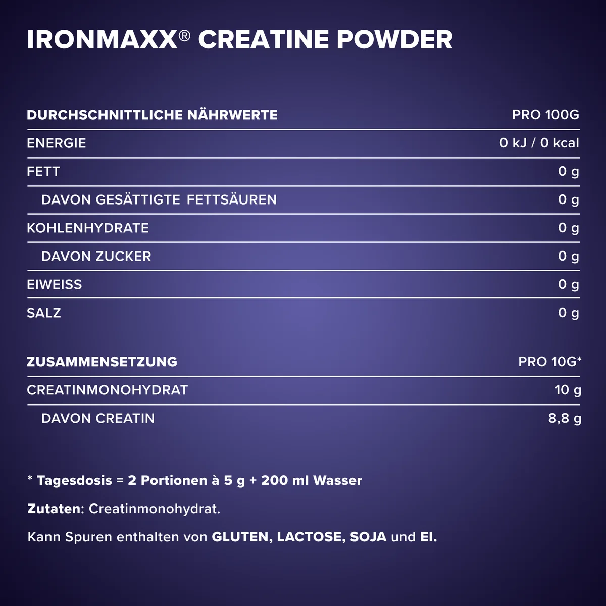 Creatine Powder Monohydrat (750g) – Bild 5