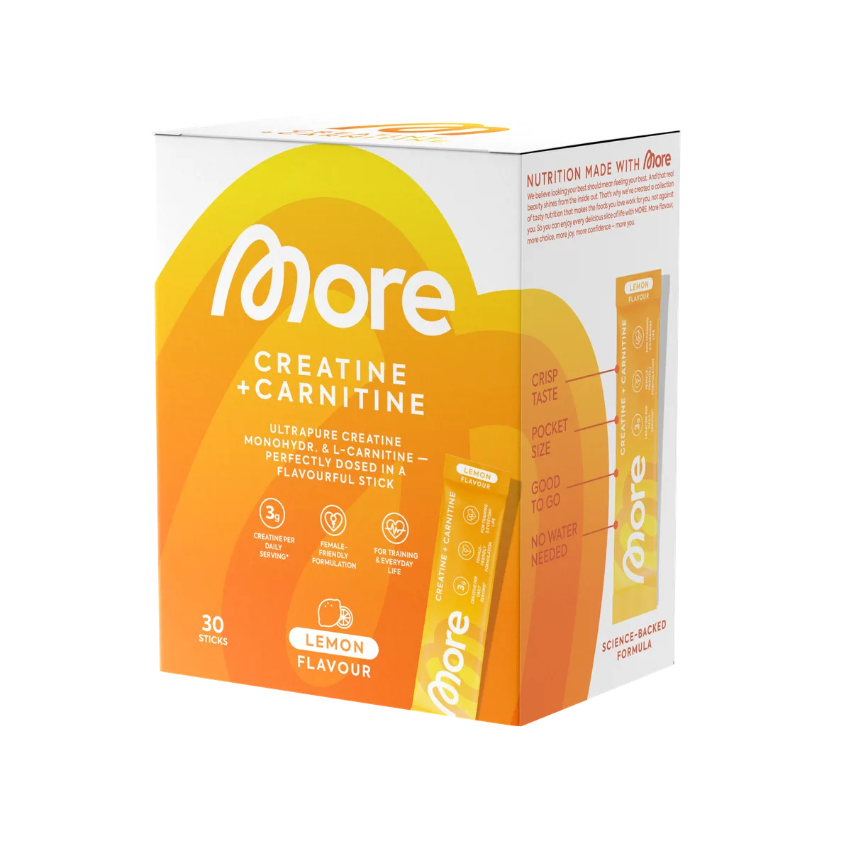 Creatine + Carnitine Sticks Raspberry / 30 x 5g – Bild 2