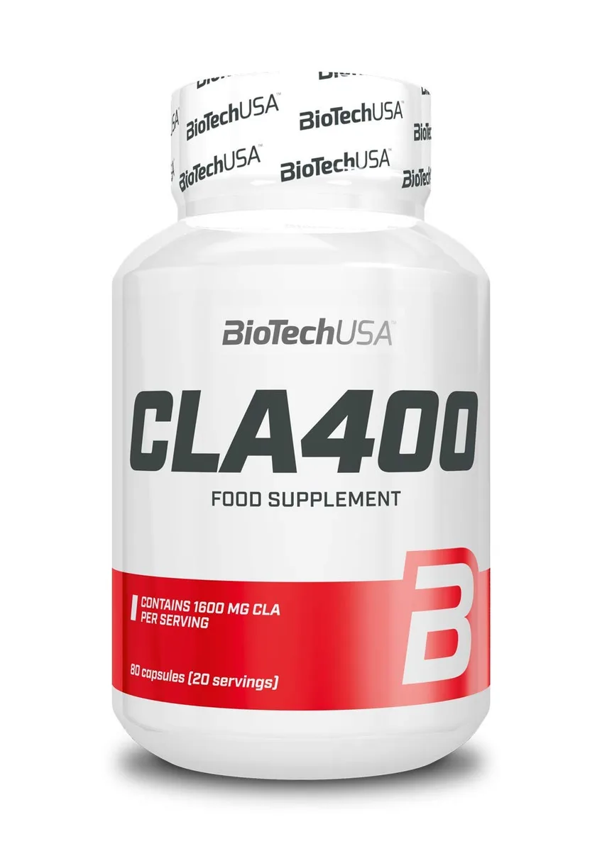 BioTechUSA CLA 400 Nahrungsergänzungsmittel Weichgelatinekapseln, die konjugierte Linolsäure enthalten, 80 Softgel Kapseln