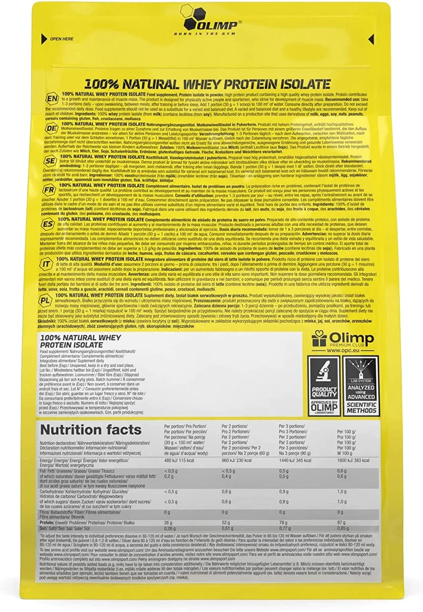 100% Natural Whey Protein Isolate (600g) – Bild 3