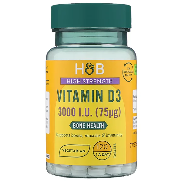 H&B Vitamin D3 3000 I.U. – 120 Tabletten hochdosiert günstig
