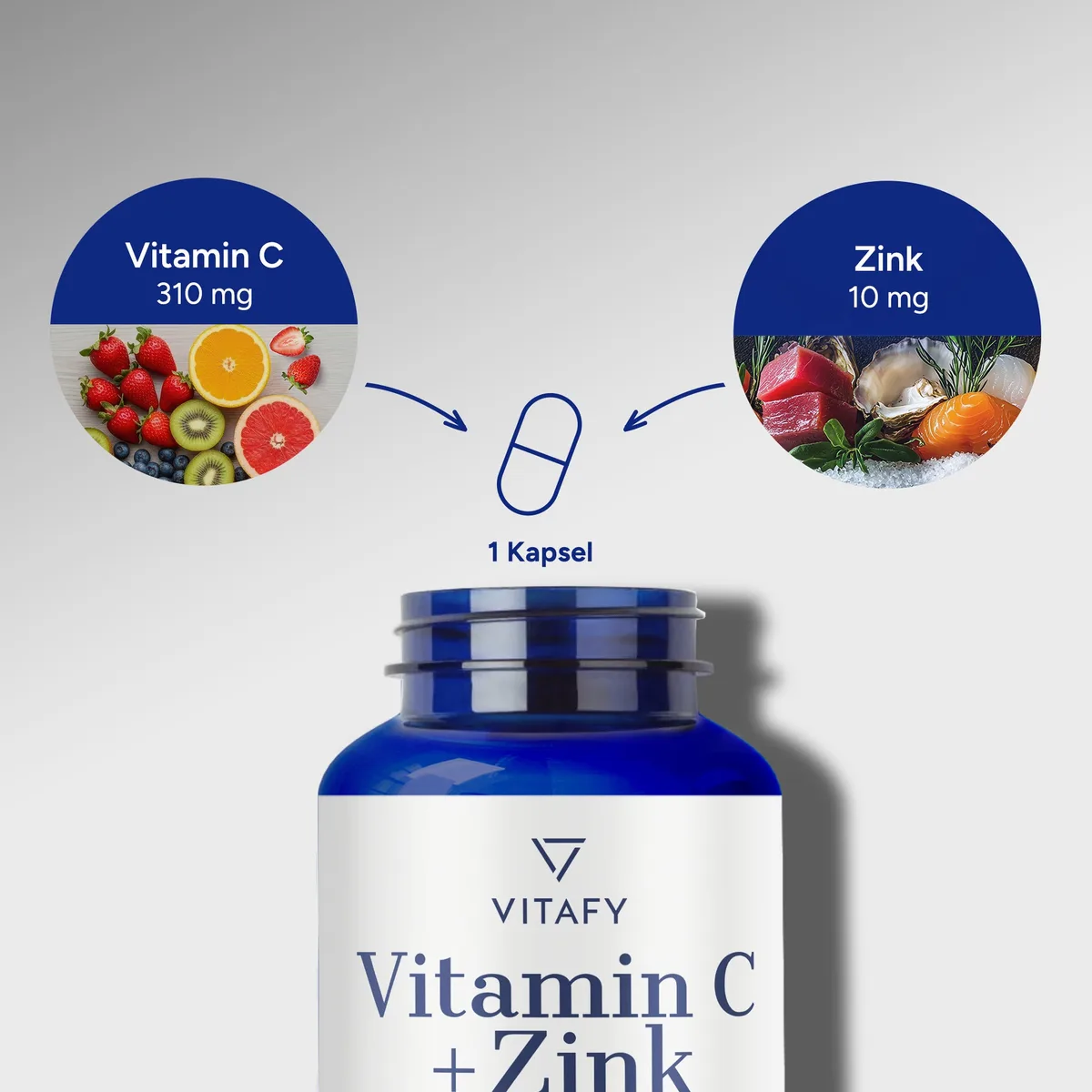 Vitamin C + Zink (60 Kapseln) – Bild 3