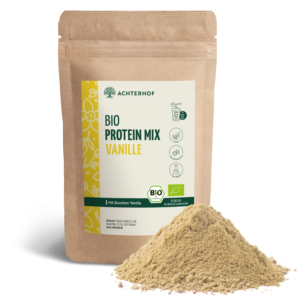 Bio Protein Mix Vanille (250g) – Bild 2