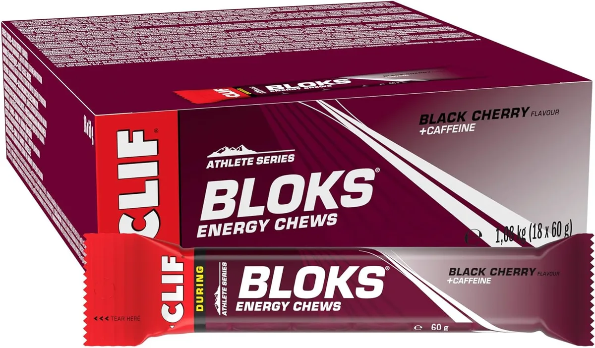Clif Bloks Energy Chews (18x60g) Tropical Punch + Koffein