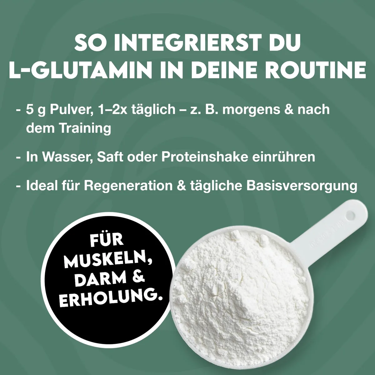 INLEAD - L-Glutamin | Unterstützt die Regeneration, Darmgesundheit und Muskelaufbau - 500g – Bild 4