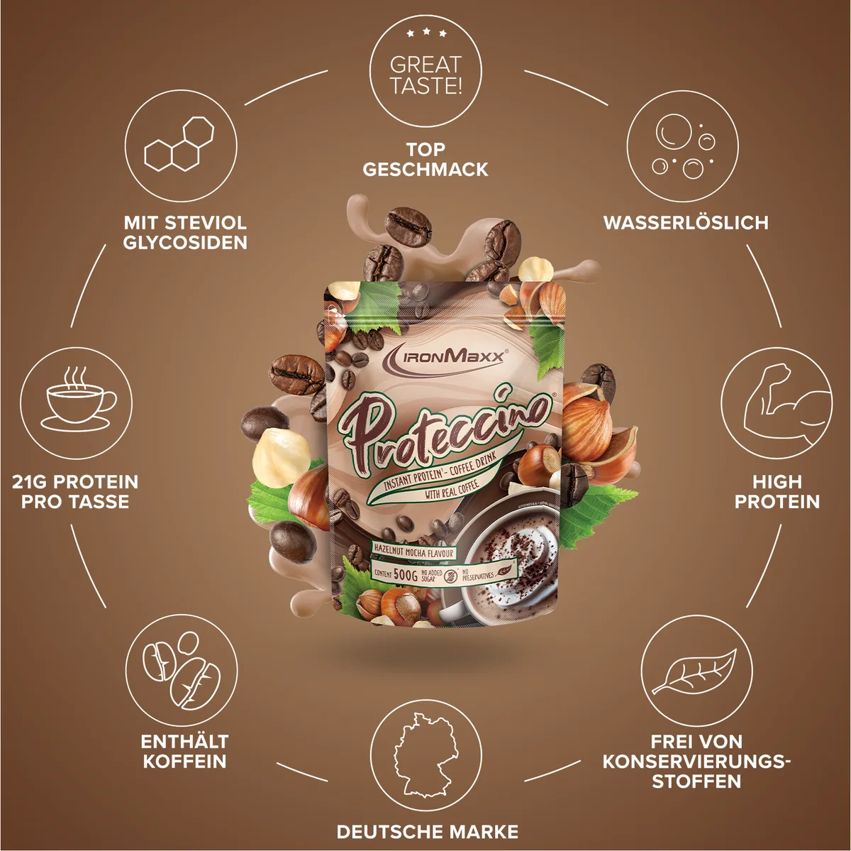 Proteccino (500g) - Hazelnut Mocha – Bild 5