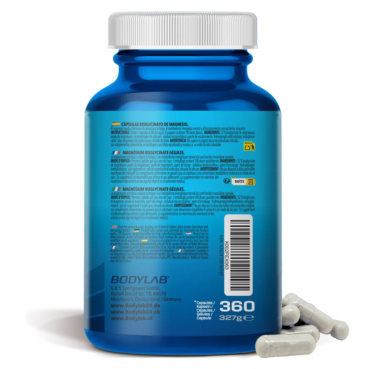 Magnesium Bisglycinate (360 Kapseln) – Bild 4