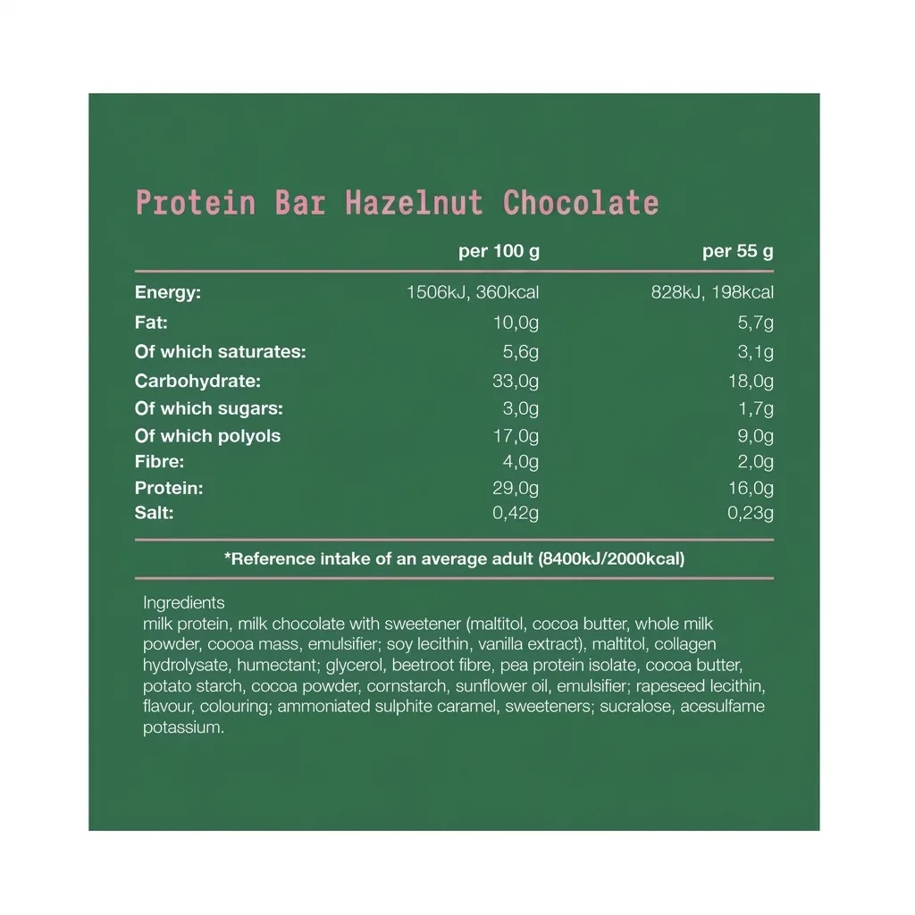 Fit & Co Protein Bar Caramel Chocolate / 10x55g – Bild 4
