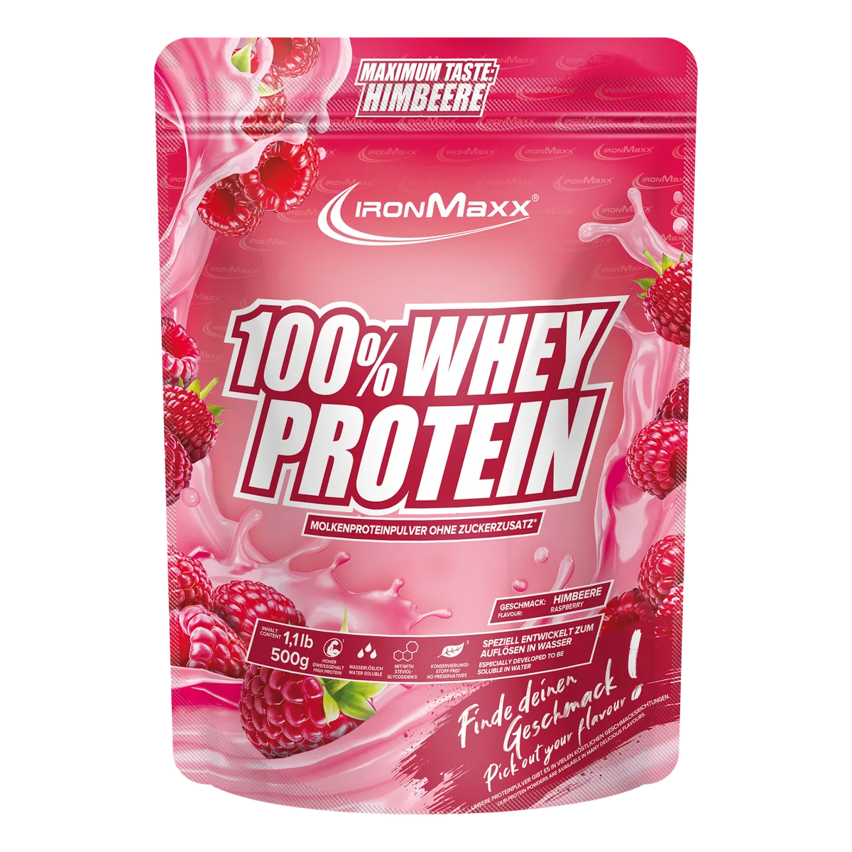 100% Whey Protein (500g) - Himbeere