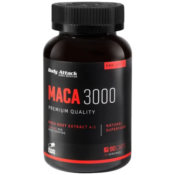 Body Attack Maca 3000, 90 Kaps.