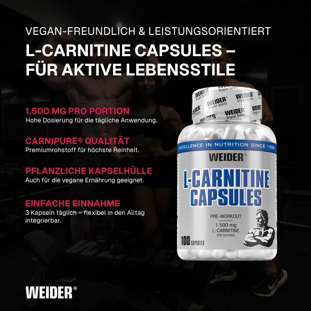 L-Carnitine Capsules 100 Kapseln – Bild 3