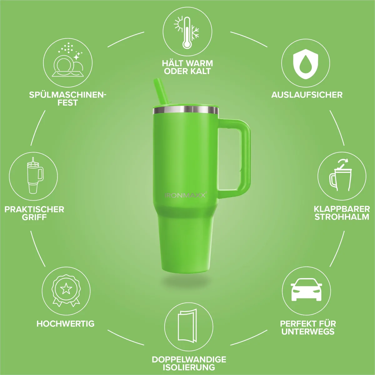 IronMaxx Cup V4.0 (1200ml) - Active Green – Bild 4