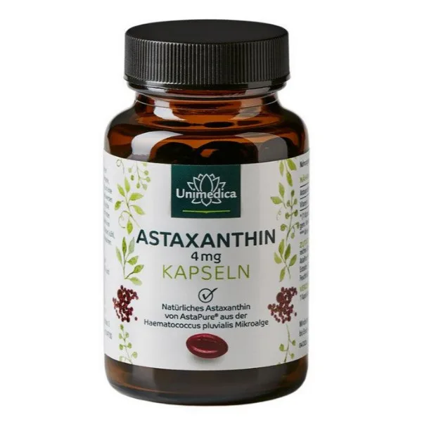 Unimedica Astaxanthin Astra Pure 4mg, 60 Vcaps.