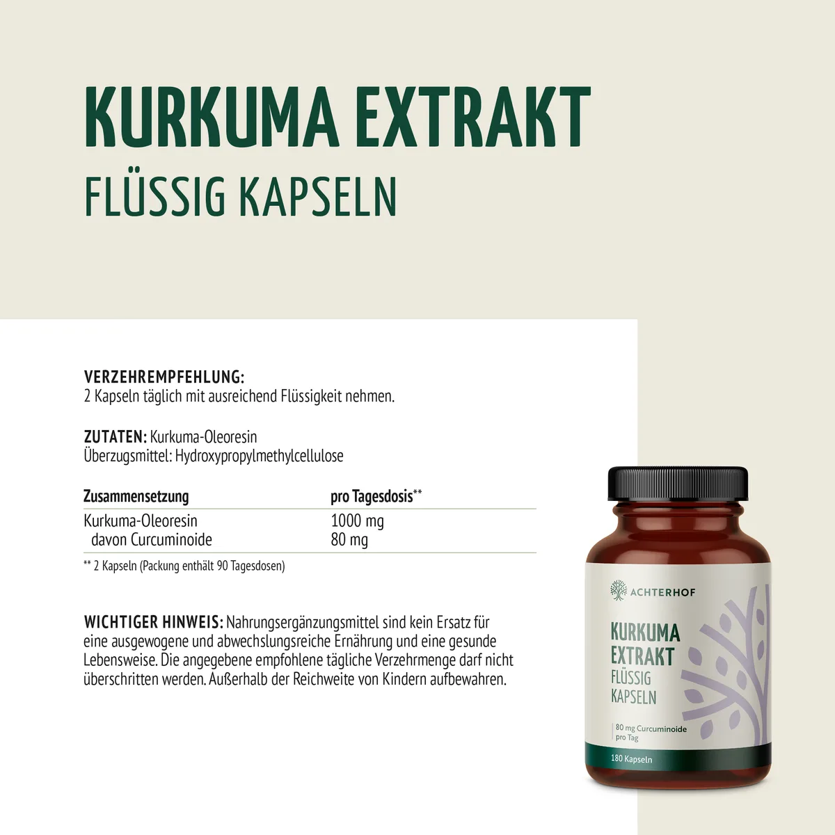 Kurkuma Extrakt Flüssig Kapseln (180 Kapseln) – Bild 6