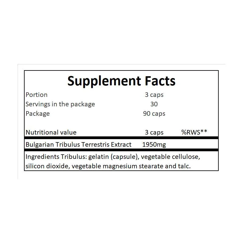 Gaspari Nutrition Tribulus Bulgarian Extract 90 Kapseln – Bild 2