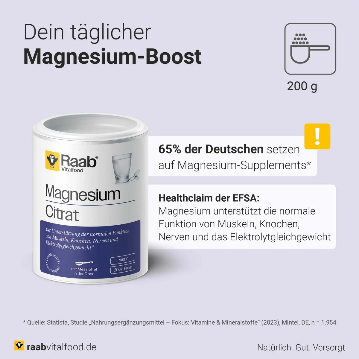 Magnesiumcitrat Pulver (200g) – Bild 3