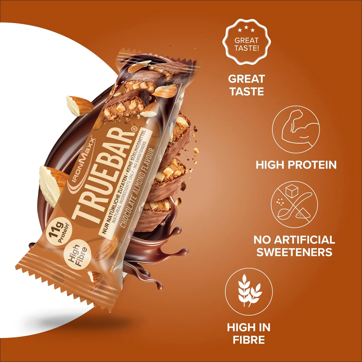 TrueBar® (12x45g) - Chocolate Almond – Bild 8