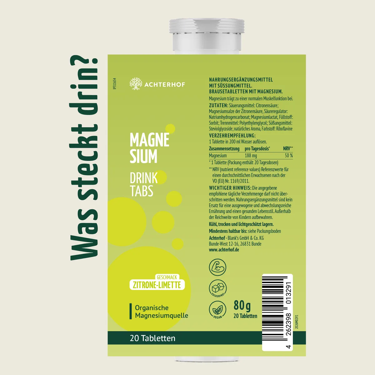Magnesium Drink Tabs (20 Tabletten) – Bild 5