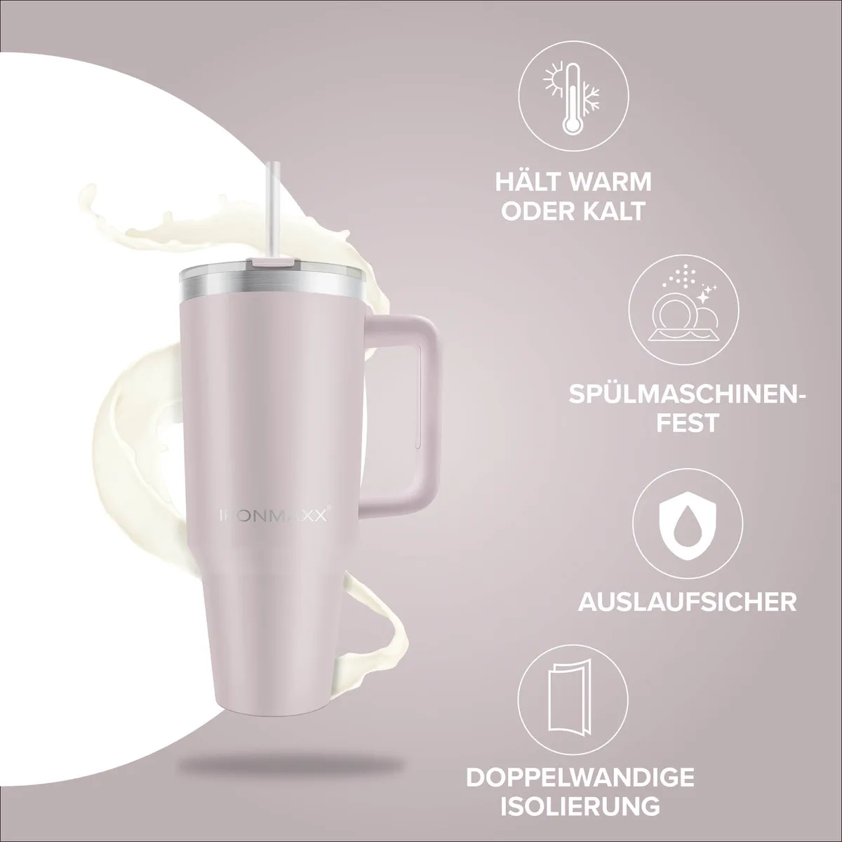 IronMaxx Cup V3.0 (1200ml) - Rose – Bild 5