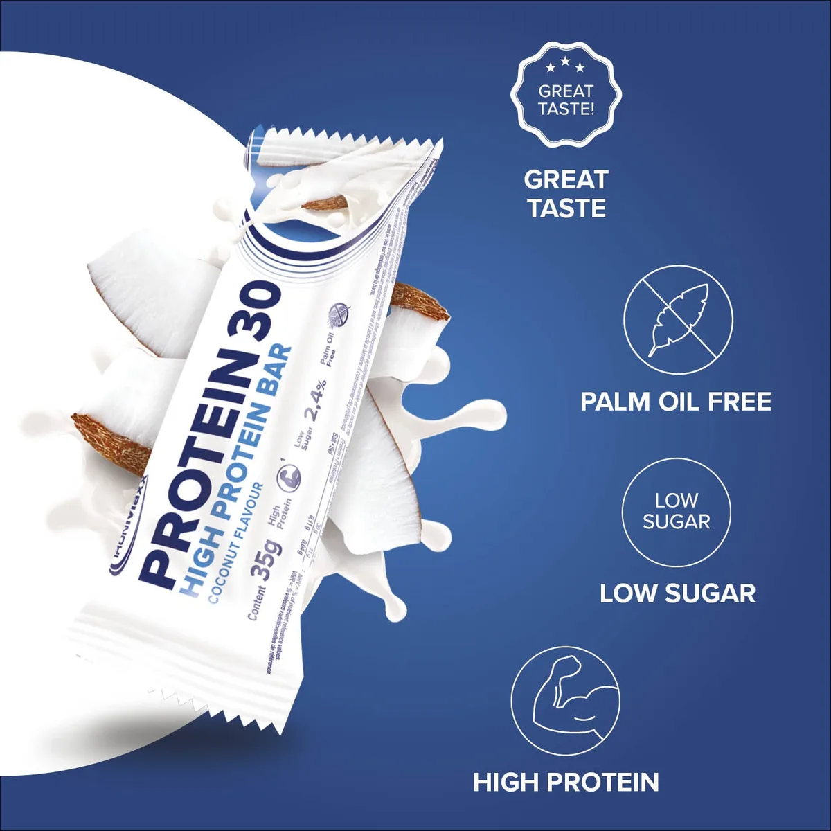 Protein 30 Protein Riegel (35g) - Kokosnuss – Bild 7
