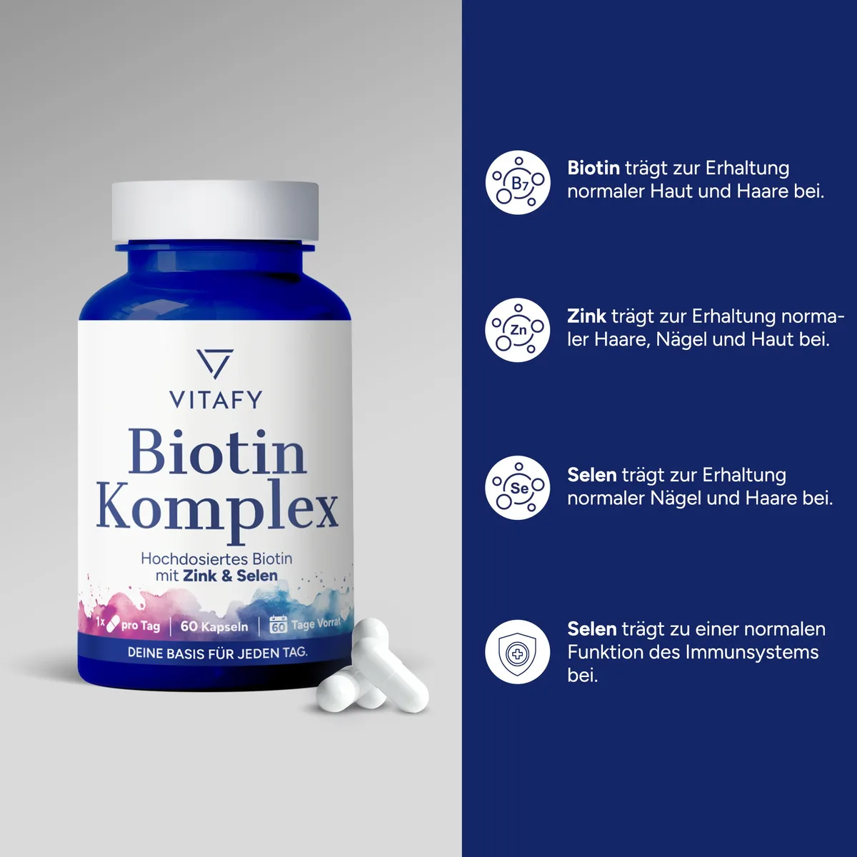 Biotin Komplex (60 Kapseln) – Bild 2