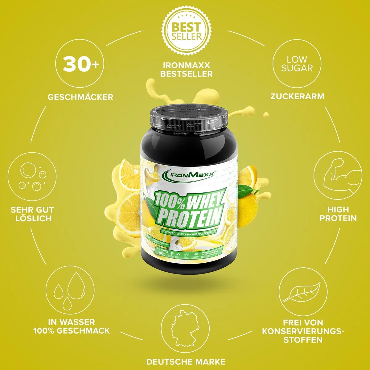100% Whey Protein (900g) - Lemon-Yoghurt – Bild 5