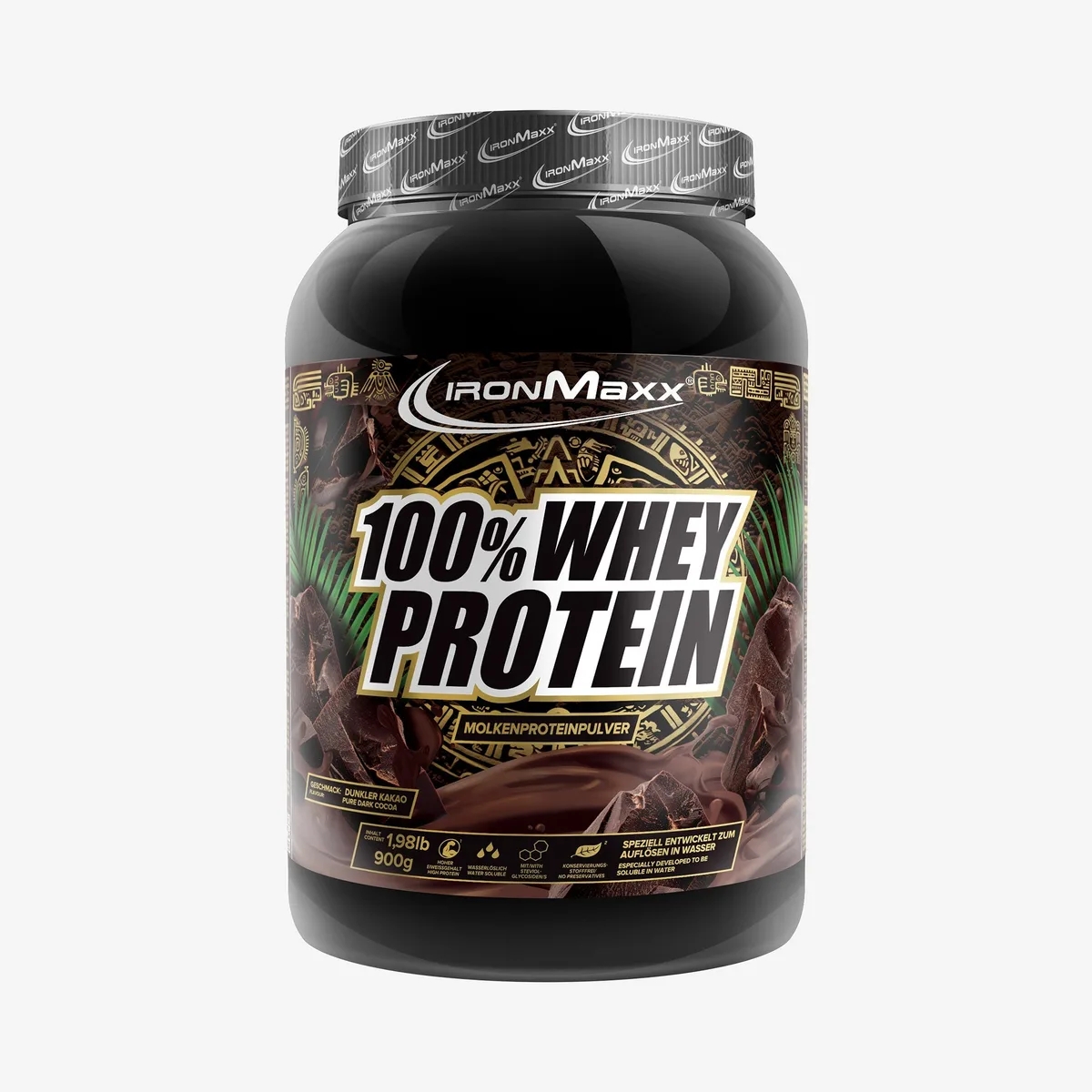 100% Whey Protein (900g) - Pure Dark Cocoa – Bild 2