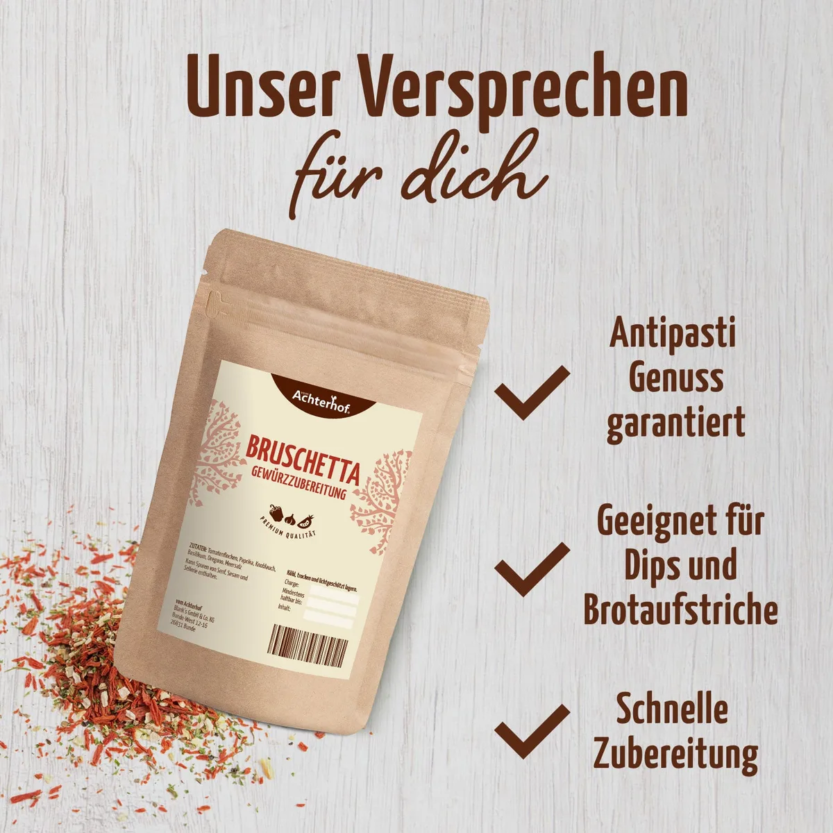 Bruschetta Gewürzzubereitung (250g) – Bild 2