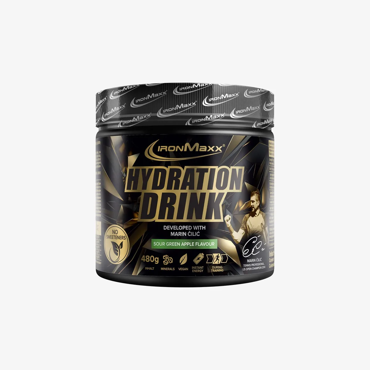 Hydration Drink Pulver Marin Čilić (480g) - Sour Green Apple – Bild 2