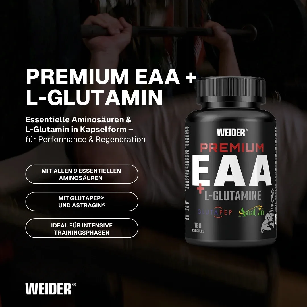 Premium EAA + L-Glutamine Caps 180 Kapseln – Bild 2