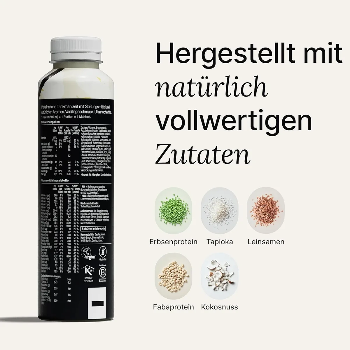 Huel Black Edition Trinkmahlzeit (8x500ml) Caffè Latte – Bild 6