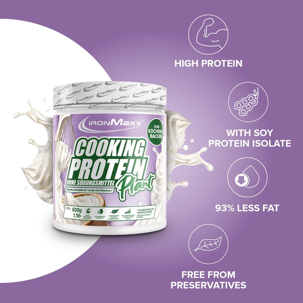 Cooking Protein Plant (500g) - Sahne – Bild 7