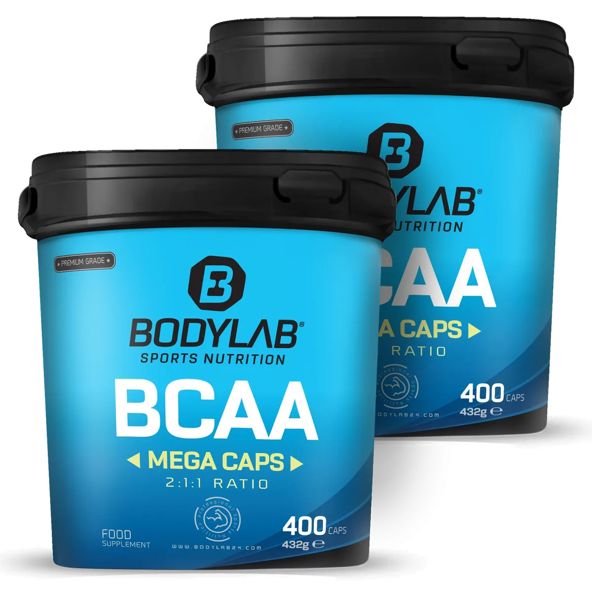 2 x BCAA Mega Caps (je 400 Kapseln)