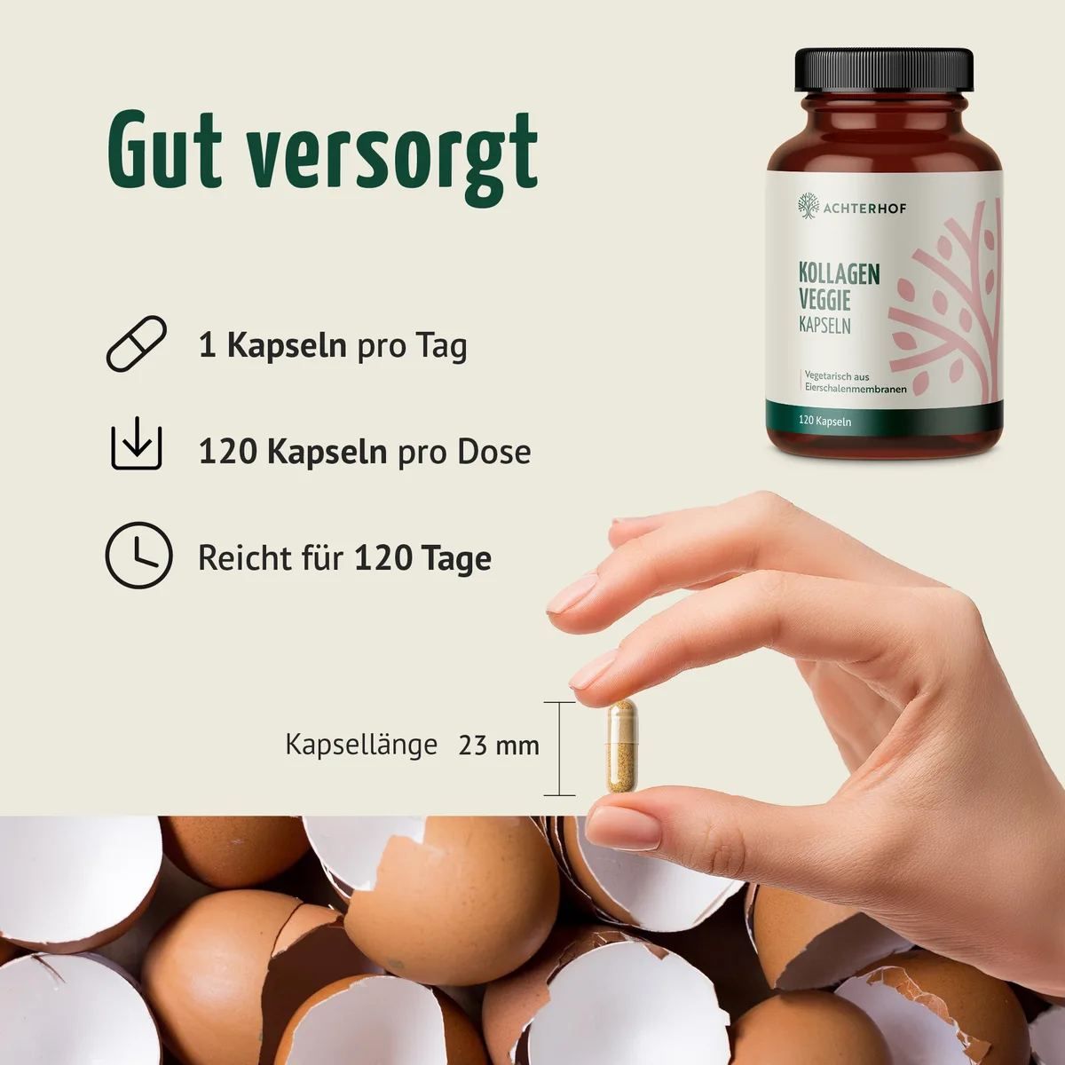 Kollagen Veggie Kapseln (120 Kapseln) – Bild 4