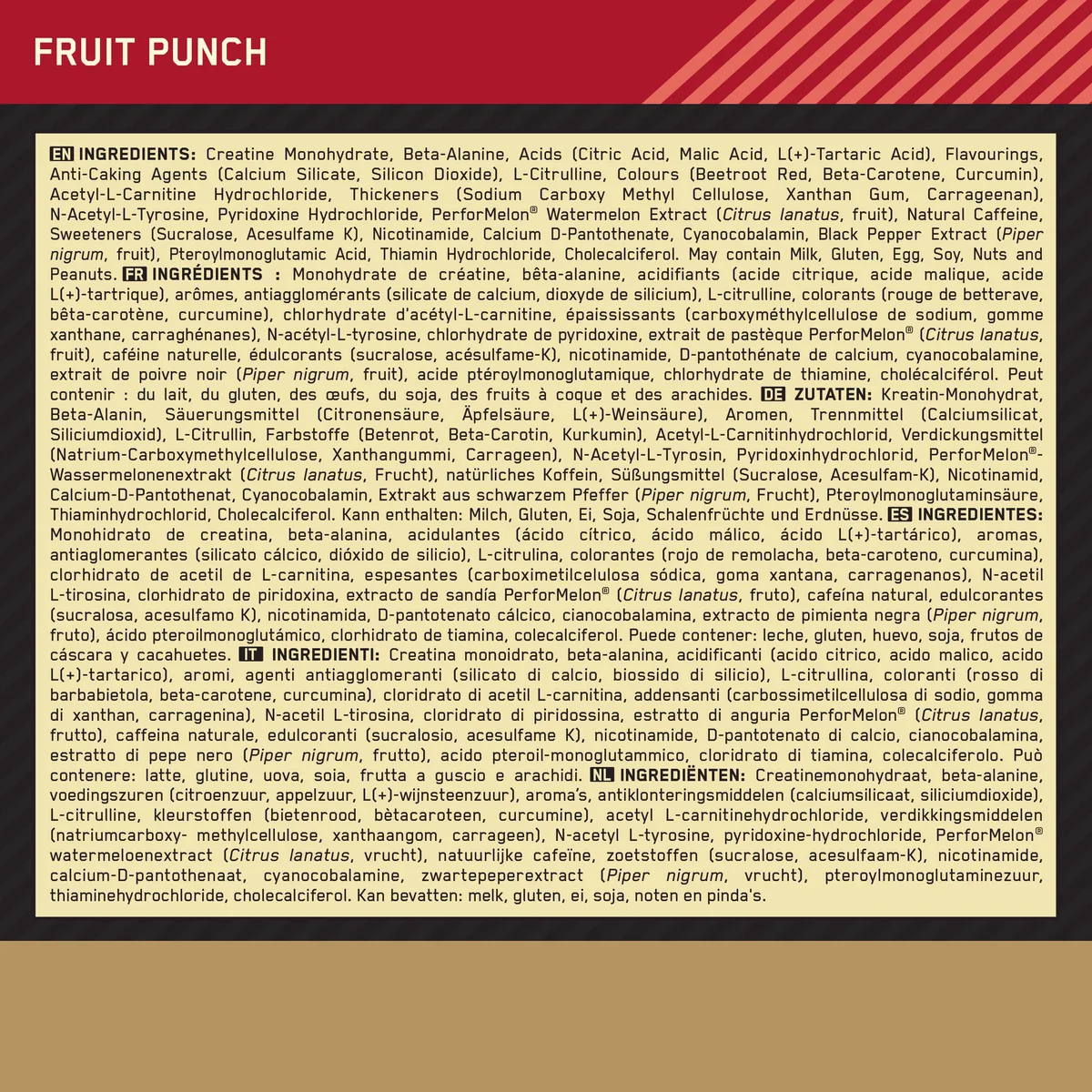 Gold Standard Pre-Work Out (330g) Fruit Punch – Bild 3