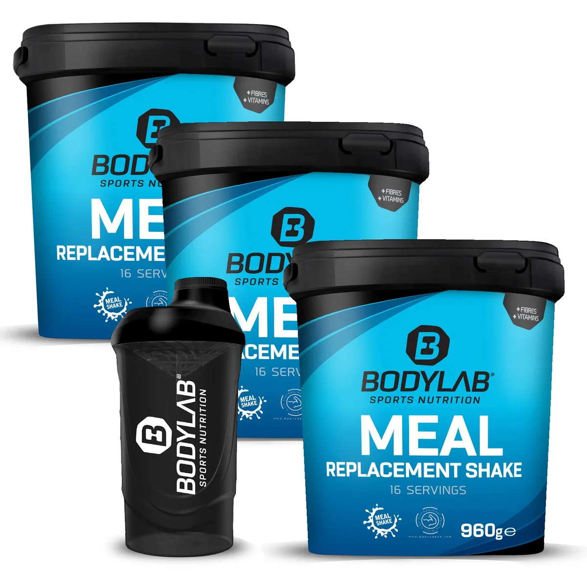 3 x Meal Replacement (je 960g) + Shaker