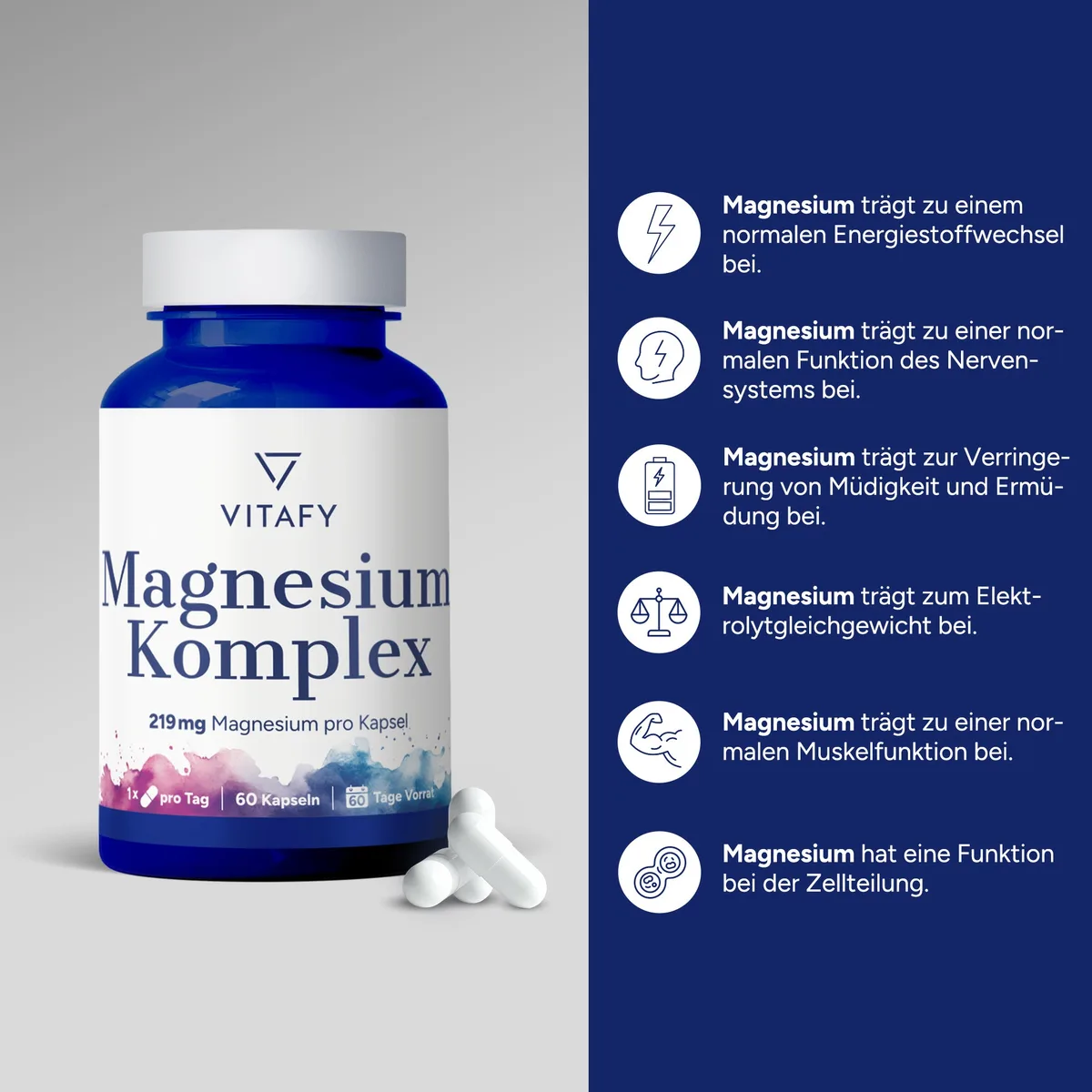 Magnesium Komplex (60 Kapseln) – Bild 2