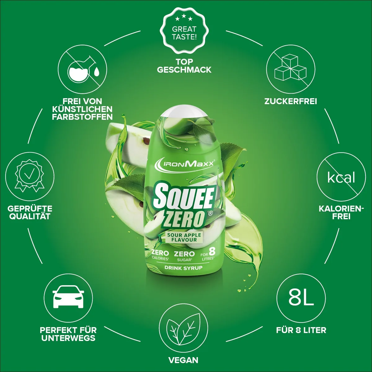 SqueeZero (65ml) - Sour Green Apple – Bild 5