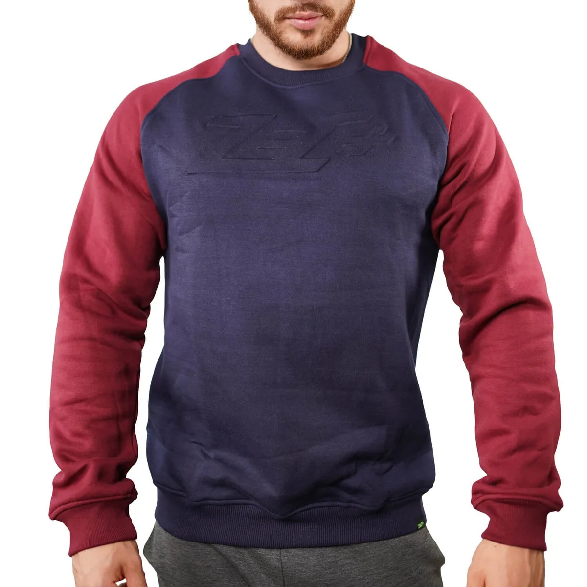 ZEC+ HILL PRINT SWEATER 3XL / Rot/Blau