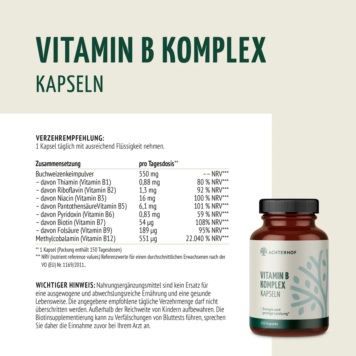 Vitamin B Komplex (150 Kapseln) – Bild 7