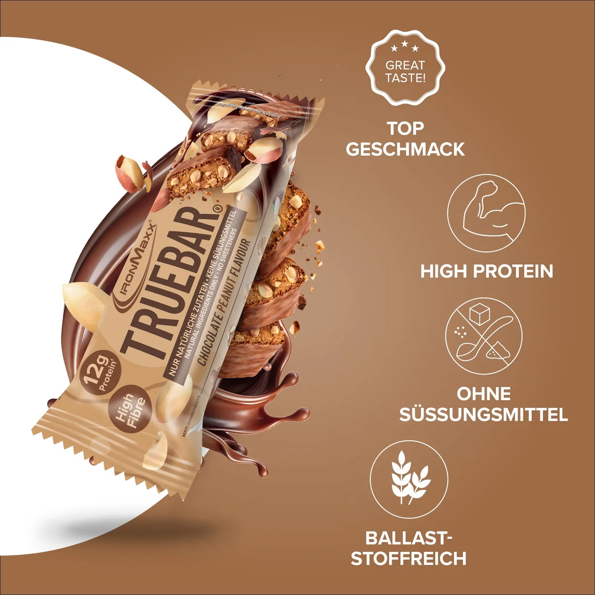 TrueBar® (45g) - Chocolate Peanut – Bild 2