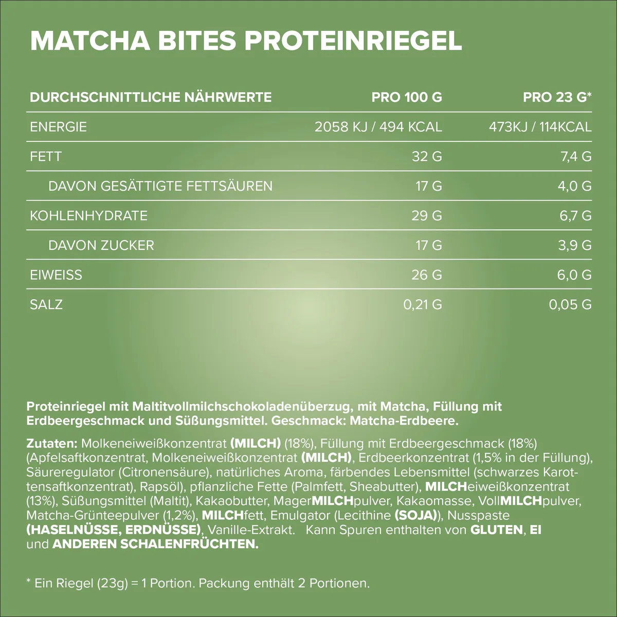 Matcha Bites (24x46g) - Matcha-Strawberry – Bild 5