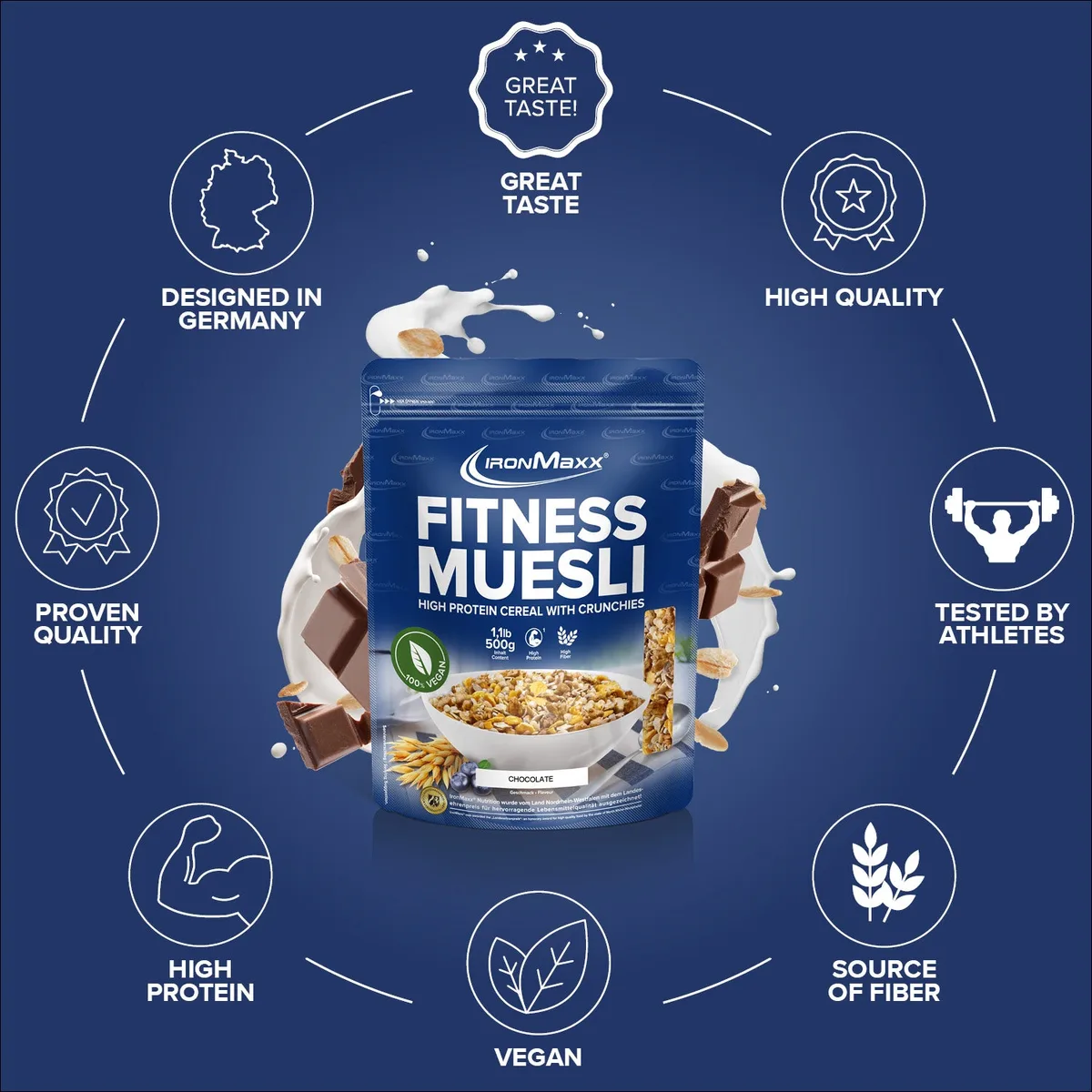 Fitness Müsli (500g) - Chocolate – Bild 5