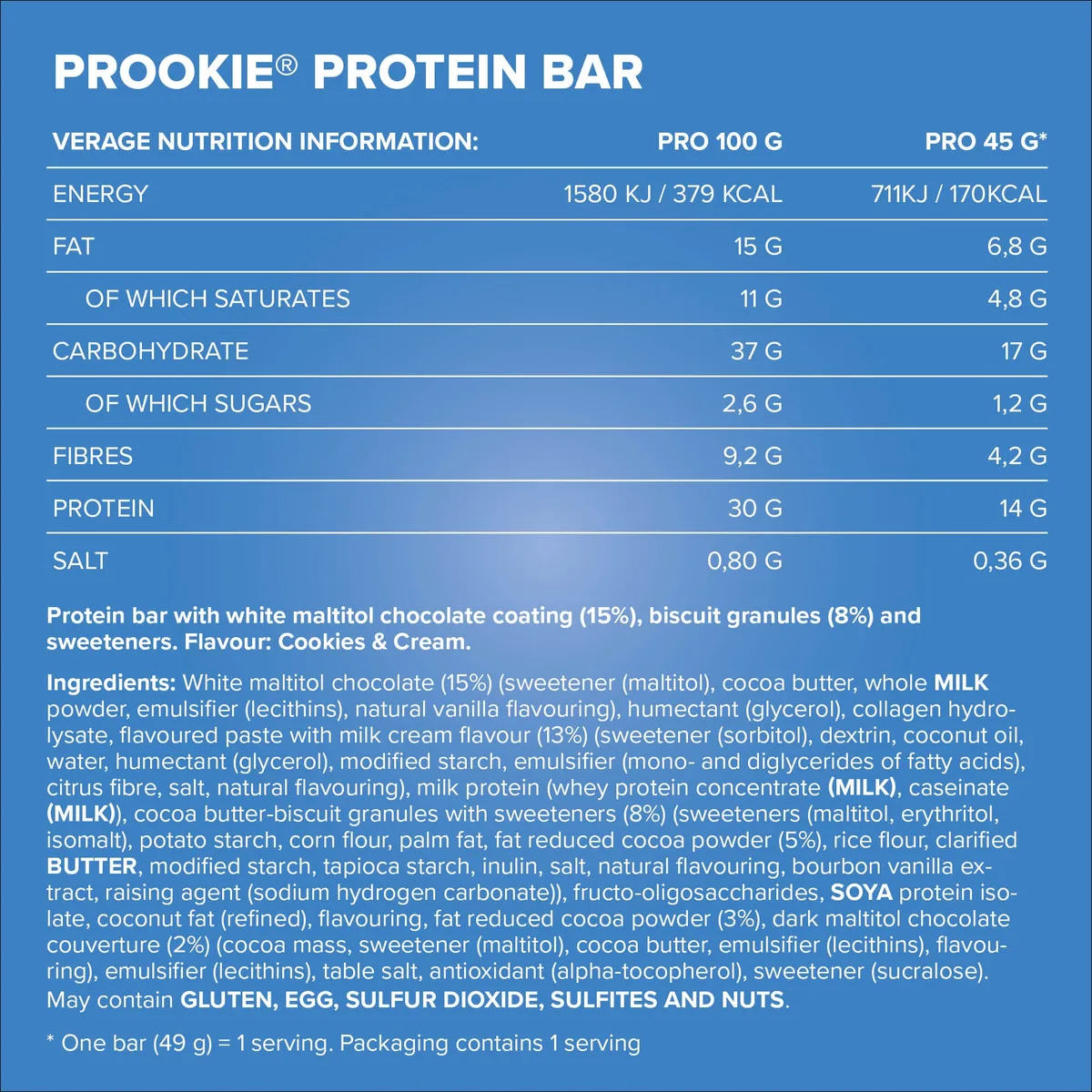 Prookie (16x45g) - Cookies & Cream – Bild 4
