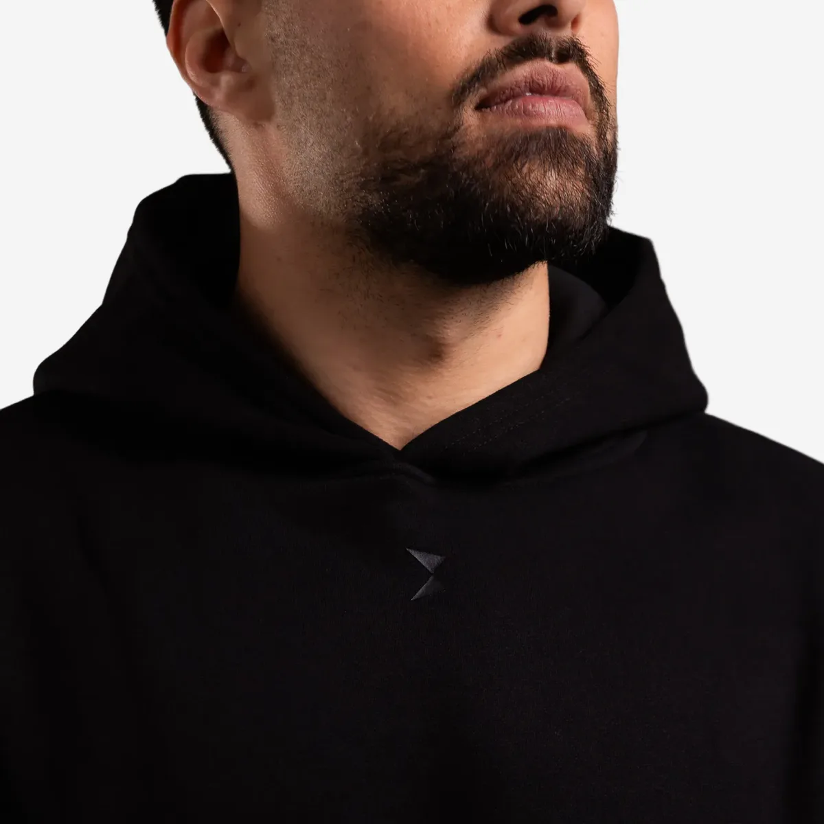 Men's Oversized Hoodie Zwart/Wit / XL – Bild 3