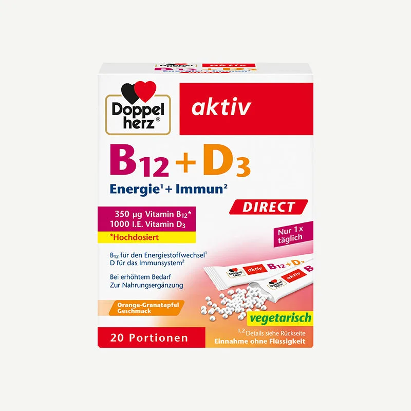 Doppelherz Vitamin B12 + D3 Basic / 20 Portionen